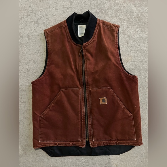 Carhartt Other - Vintage 90s Carhartt rust red workwear quilted vest rare outerwear top unisex